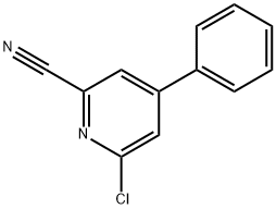 6-chloro-4-phenyl-pyridine-2-carbonitrile,106719-06-6,结构式