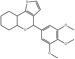 4-(3,4,5-trimethoxyphenyl)-5a,6,7,8,9,9a-hexahydro-4H-thieno[3,2-c]chromene Struktur