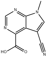 5-CYANO-7-METHYL-7H-PYRROLO[2,3-D]PYRIMIDINE-4-CARBOXYLIC ACID Structure