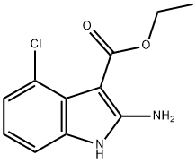 ETHYL 2-AMINO-4-CHLORO-1H-INDOLE-3-CARBOXYLATE, 1126602-44-5, 结构式