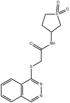N-(1,1-dioxothiolan-3-yl)-2-phthalazin-1-ylsulfanylacetamide Structure