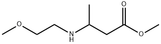 3-[(2-メトキシエチル)アミノ]ブタン酸メチル 化学構造式