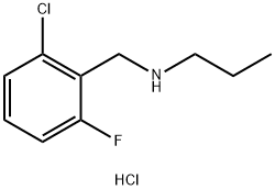 [(2-chloro-6-fluorophenyl)methyl](propyl)amine hydrochloride Struktur