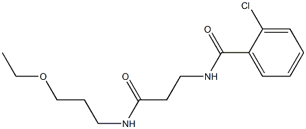 2-chloro-N-[3-(3-ethoxypropylamino)-3-oxopropyl]benzamide Structure