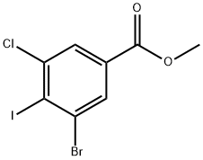 Methyl 3-bromo-5-chloro-4-iodobenzoate Struktur
