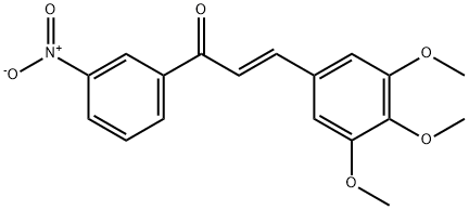 (2E)-1-(3-nitrophenyl)-3-(3,4,5-trimethoxyphenyl)prop-2-en-1-one 化学構造式