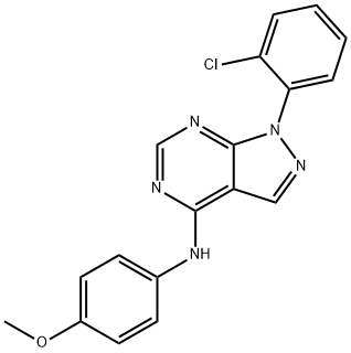 1-(2-chlorophenyl)-N-(4-methoxyphenyl)-1H-pyrazolo[3,4-d]pyrimidin-4-amine Structure