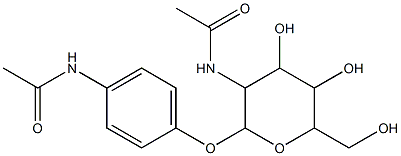 N-[2-(4-acetamidophenoxy)-4,5-dihydroxy-6-(hydroxymethyl)oxan-3-yl]acetamide Structure