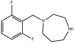 1-[(2,6-difluorophenyl)methyl]-1,4-diazepane Struktur