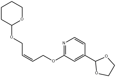 (Z)-4-(1,3-二噁戊环-2-基)-2-((4-((四氢-2H-吡喃-2-基)氧代)丁-2-烯-1-基)氧代)吡啶,118289-19-3,结构式