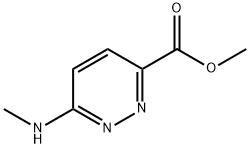 6-(メチルアミノ)ピリダジン-3-カルボン酸メチル 化学構造式