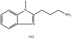 3-(1-methyl-1H-benzo[d]imidazol-2-yl)propan-1-amine hydrochloride Struktur