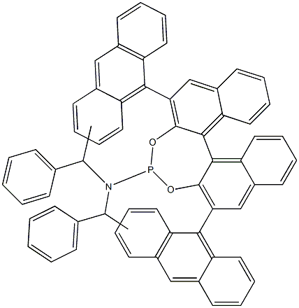 (11bR)- 2,6-di-9-anthracenyl-N,N-bis[(1R)-1-
phenylethyl]-Dinaphtho[2,1-d:1',2'-f][1,3,2]dioxaphosphepin-
4-amine Struktur