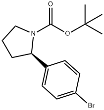 R-N-BOC-2-(4-溴苯基)四氢吡咯,1189154-01-5,结构式