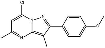 7-Chloro-2-(4-methoxy-phenyl)-3,5-dimethyl-pyrazolo[1,5-a]pyrimidine Struktur