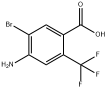 4-Amino-5-bromo-2-(trifluoromethyl)benzoic acid 结构式