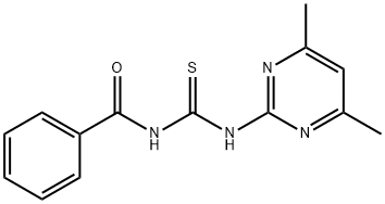 N-[(4,6-dimethylpyrimidin-2-yl)carbamothioyl]benzamide Structure