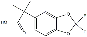 2-(2,2-Difluoro-benzo[1,3]dioxol-5-yl)-2-methyl-propionic acid, 1211577-94-4, 结构式