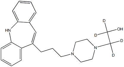 2-[4-(3-benzo[b][1]benzazepin-11-ylpropyl)piperazin-1-yl]-1,1,2,2-tetradeuterioethanol Struktur