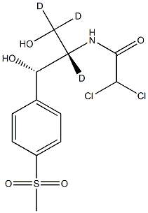 2,2-dichloro-N-[(2S,3S)-1,1,2-trideuterio-1,3-dihydroxy-3-(4-methylsulfonylphenyl)propan-2-yl]acetamide Struktur