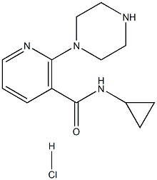 N-环丙基-2-(哌嗪-1-基)烟酰胺盐酸盐, 1217863-64-3, 结构式