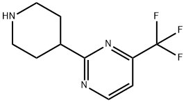 2-(piperidin-4-yl)-4-(trifluoromethyl)pyrimidine, 1221278-89-2, 结构式