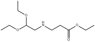 エチル3-[(2,2-ジエトキシエチル)アミノ]プロパン酸 化学構造式