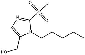(2-メタンスルホニル-1-ペンチル-1H-イミダゾール-5-イル)メタノール 化学構造式