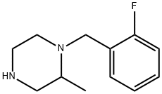 1-[(2-fluorophenyl)methyl]-2-methylpiperazine Struktur