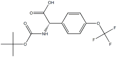 (S)-2-((叔丁氧基羰基)氨基)-2-(4-(三氟甲氧基)苯基)乙酸, 1228566-11-7, 结构式