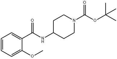 tert-Butyl 4-(2-methoxybenzamido)piperidine-1-carboxylate Struktur