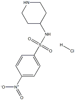 4-Nitro-N-(piperidin-4-yl)benzenesulfonamide hydrochloride Struktur
