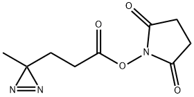 3H-Diazirine-3-propanoic acid, 3-methyl-, 2,5-dioxo-1-pyrrolidinyl ester Struktur