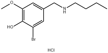2-bromo-4-[(butylamino)methyl]-6-methoxyphenol hydrochloride Struktur