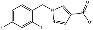 1-[(2,4-difluorophenyl)methyl]-4-nitro-1H-pyrazole Struktur