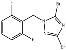 3,5-dibromo-1-[(2,6-difluorophenyl)methyl]-1H-1,2,4-triazole Struktur