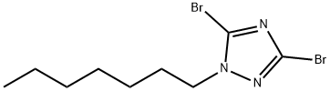 3,5-dibromo-1-heptyl-1H-1,2,4-triazole Struktur
