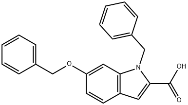 1-benzyl-6-(benzyloxy)-1H-indole-2-carboxylic acid Struktur