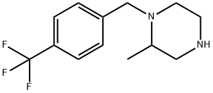2-methyl-1-{[4-(trifluoromethyl)phenyl]methyl}piperazine Struktur