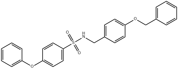 N-{[4-(benzyloxy)phenyl]methyl}-4-phenoxybenzene-1-sulfonamide Struktur