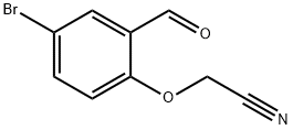 (4-溴-2-甲酰基苯氧基)乙腈, 125418-95-3, 结构式