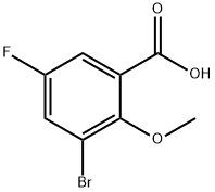 3-溴-5-氟-2-甲氧基苯甲酸, 1254340-71-0, 结构式