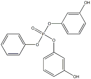 りん酸ビス(3-ヒドロキシフェニル)フェニル 化学構造式