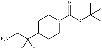 tert-butyl 4-(2-amino-1,1-difluoroethyl)piperidine-1-carboxylate Structure