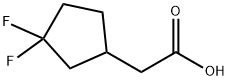 2-(3,3-difluorocyclopentyl)acetic acid Struktur