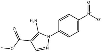 methyl 5-amino-1-(4-nitrophenyl)-1H-pyrazole-4-carboxylate Struktur