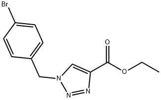 ethyl 1-[(4-bromophenyl)methyl]-1H-1,2,3-triazole-4-carboxylate Struktur