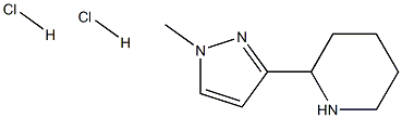2-(1-methylpyrazol-3-yl)piperidine:dihydrochloride Structure