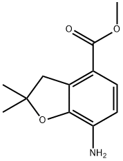 methyl 7-amino-2,2-dimethyl-2,3-dihydrobenzofuran-4-carboxylate Structure