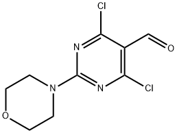 4,6-DICHLORO-2-MORPHOLINOPYRIMIDINE-5-CARBALDEHYDE Structure